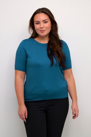 KAFFE CURVE Trui 'KCLizzy' in Blauw: voorkant