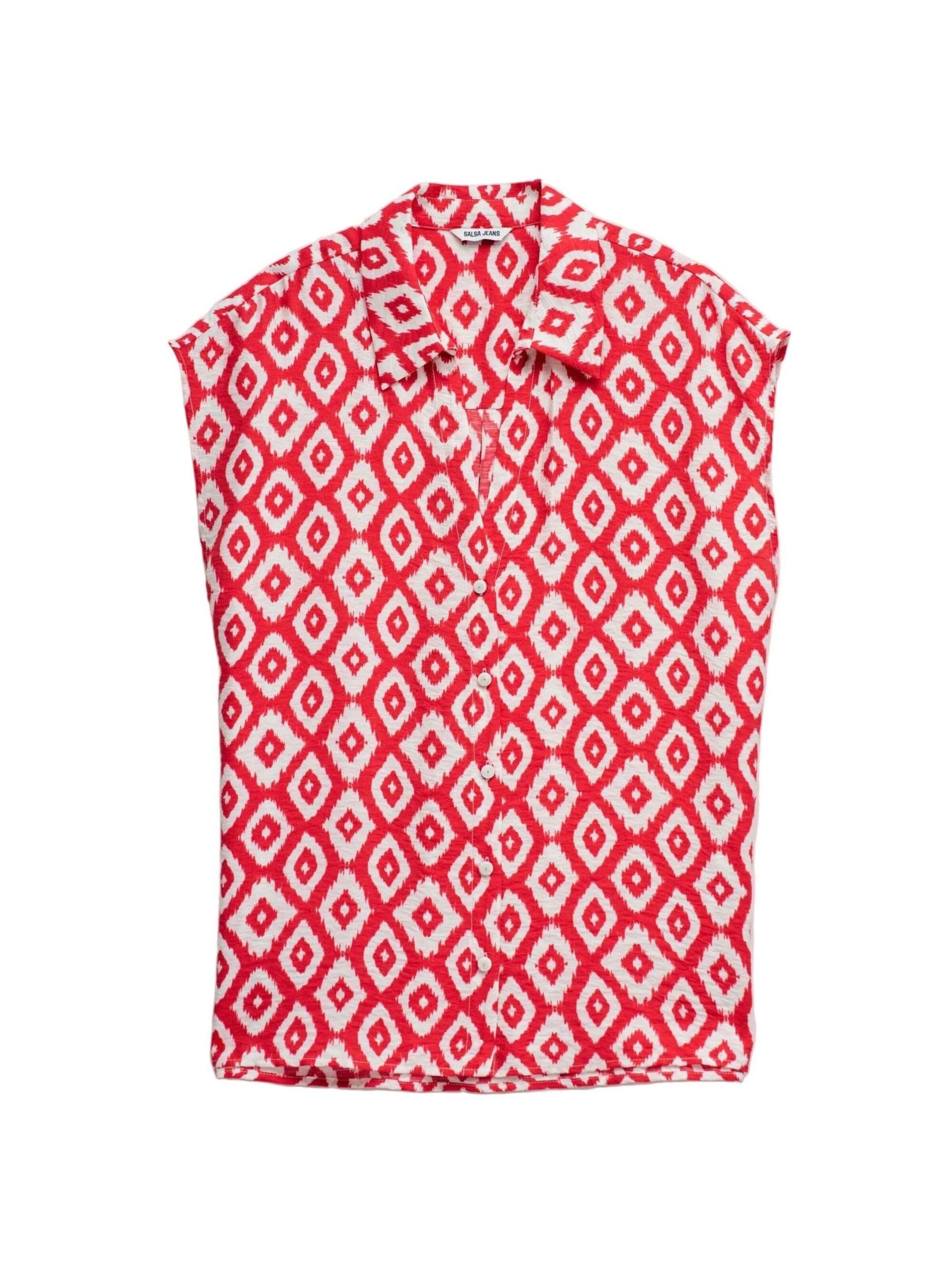 Salsa Jeans Blouse in Rood: voorkant