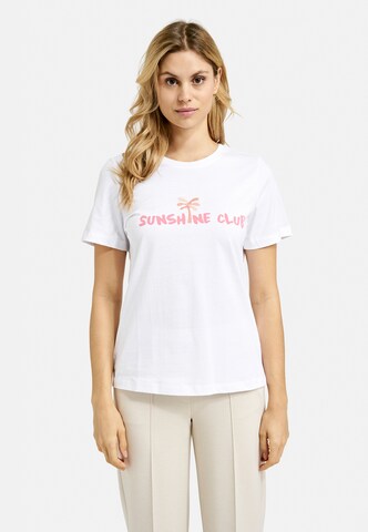 Smith&Soul T-Shirt Rundhals mit Stickerei in Weiß: Vorderseite