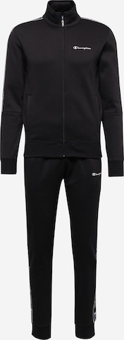 Champion Authentic Athletic Apparel Tracksuit in Black: front