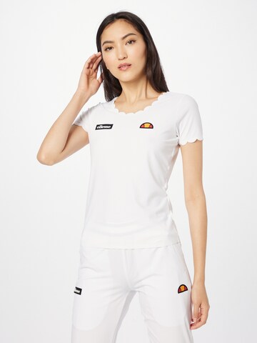 ELLESSE Λειτουργικό μπλουζάκι 'Evielyn' σε λευκό: μπροστά