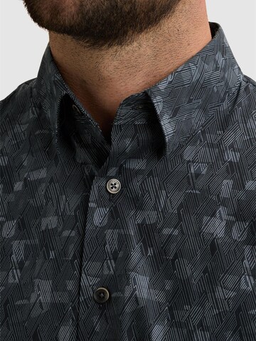 Coupe regular Chemise 'Shirt with allover print and Kent collar' VANGUARD en bleu
