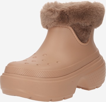 Crocs Snowboots 'Stomp' in Bruin: voorkant