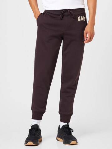 Effilé Pantalon GAP en marron : devant