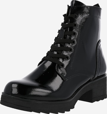 MARCO TOZZI Lace-Up Ankle Boots in Black: front