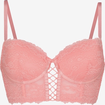 Hunkemöller Klassinen Rintaliivi värissä vaaleanpunainen: etupuoli