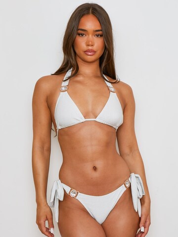 Moda Minx Triangel Bikinitop 'Lumiere Amour' in Weiß: Vorderseite