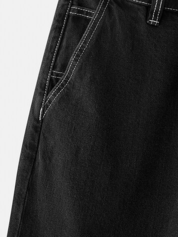 Pull&Bear Loosefit Jeans in Schwarz