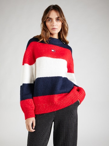 Tommy Jeans Oversized Sweater in Blue: front