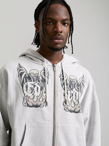 Veste de survêtement 'Gothic Stud' Ed Hardy en gris