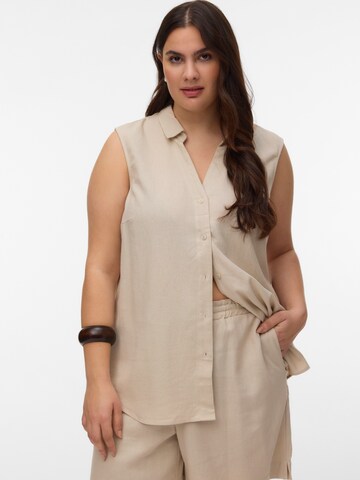 Vero Moda Curve - Blusa 'VMCMYMILO' en gris: frente