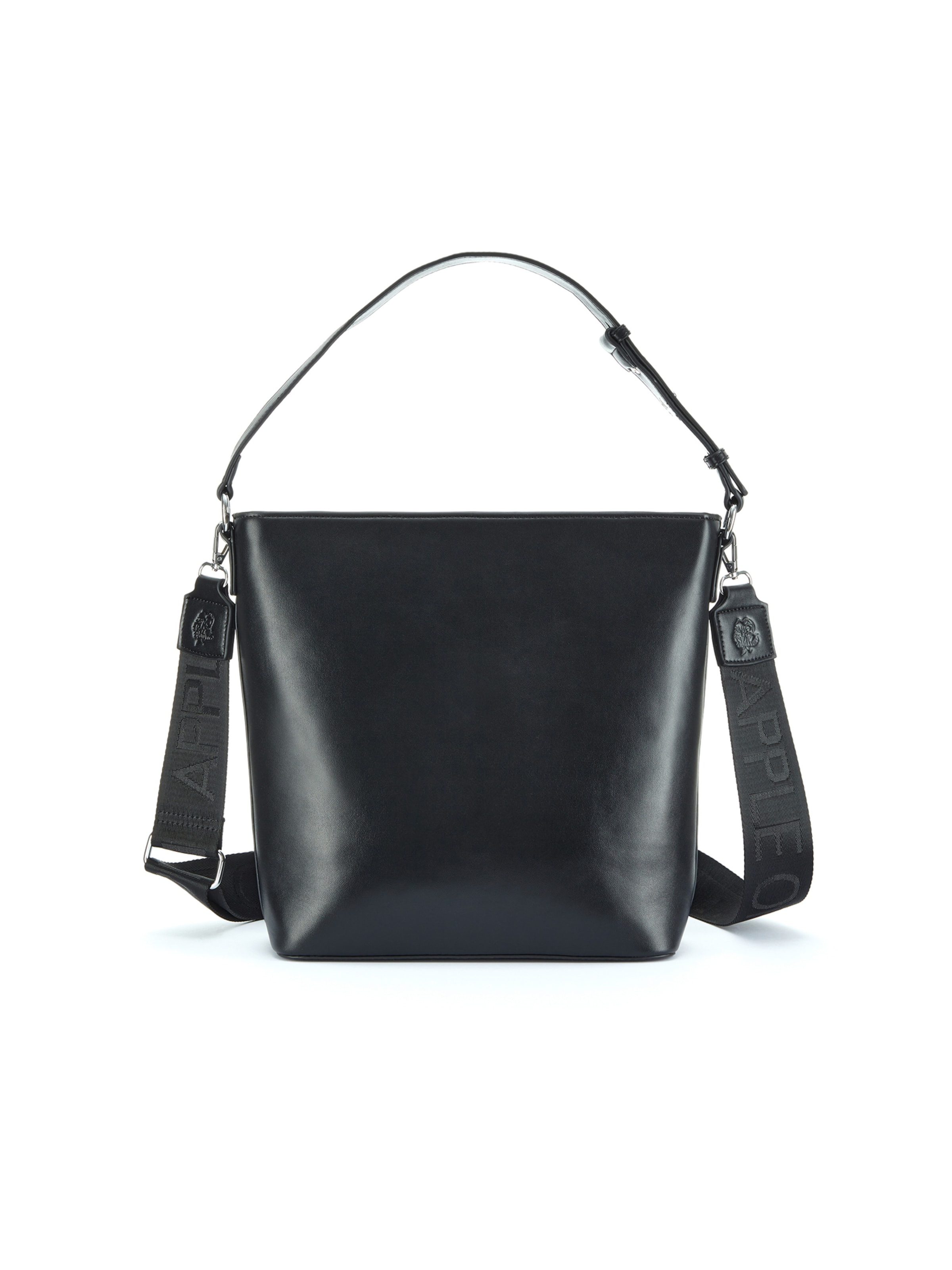 Apple of Eden Tasche 'ANTWERPEN' hochwertige silberfarbene Metalldetails in schwarz, Produktansicht