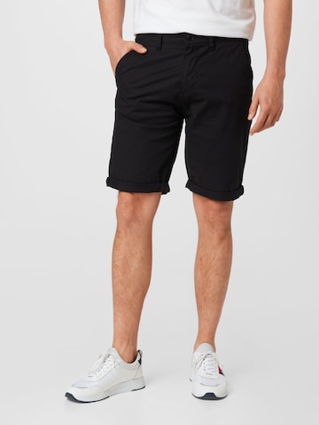 ESPRIT Regular Chino Pants in Black: front