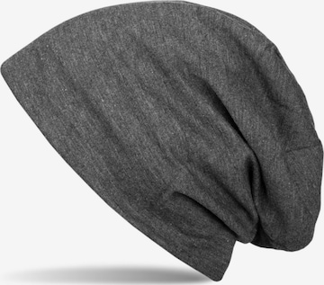 styleBREAKER Mütze 'Unifarbene Beanie Mütze mit Fleece' in Grau: Vorderseite