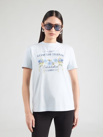 GUESS Μπλουζάκι σε μπλε: μπροστά