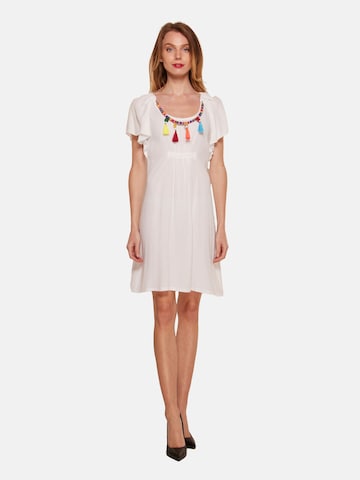 TOOche Summer Dress in White: front
