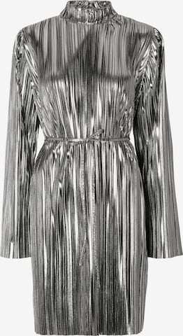 Robe de cocktail 'NALINE' SELECTED FEMME en argent : devant