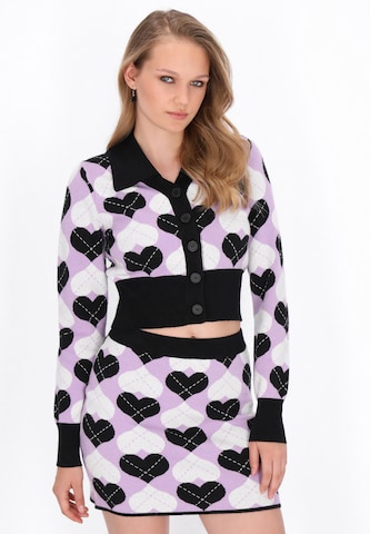 Cardigan myMo ROCKS en noir : devant