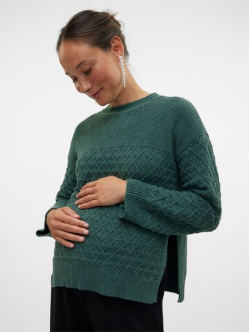 MAMALICIOUS Sweter 'MLMAGGY' w kolorze zielony: przód