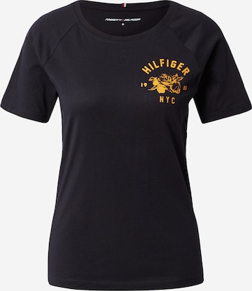 Tommy Hilfiger Sport قميص عملي بلون أسود: الأمام