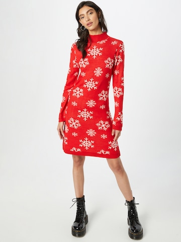 PIECES Knitted dress 'FINA' in Red