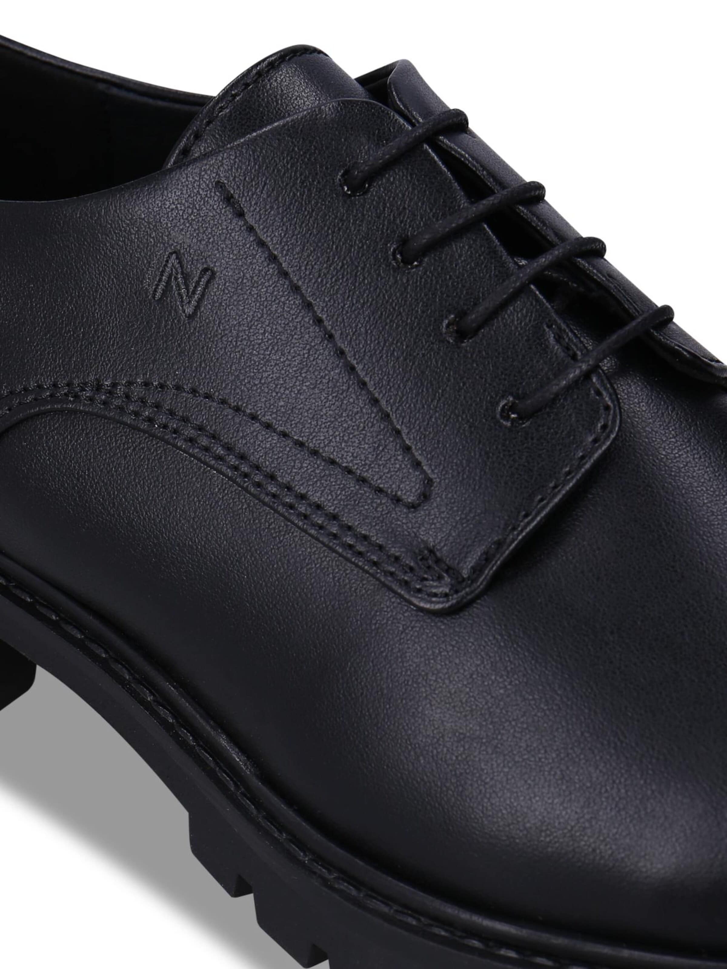 nae Vegan Shoes Šněrovací boty 'Moe' – černá