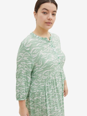 Tom Tailor Women + - Vestido camisero en verde