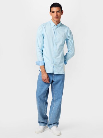 Tommy Remixed Regular Fit Hemd in Blau