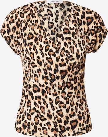 T-shirt 'Isabella' ABOUT YOU en beige : devant