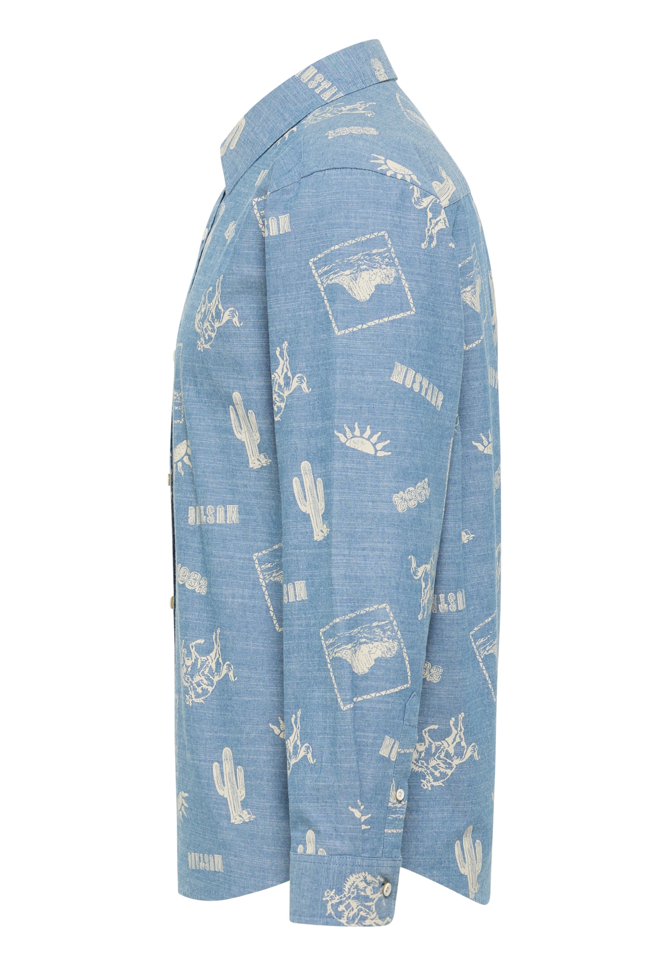 MUSTANG Regular Fit Hemd in Blau