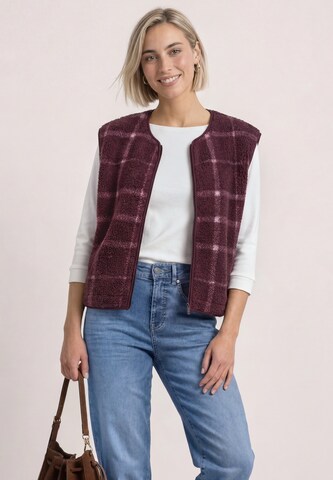 STREET ONE Knit Cardigan in Red: front
