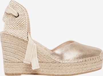 Alhamas - Sandalias 'Alpargata' en oro: frente