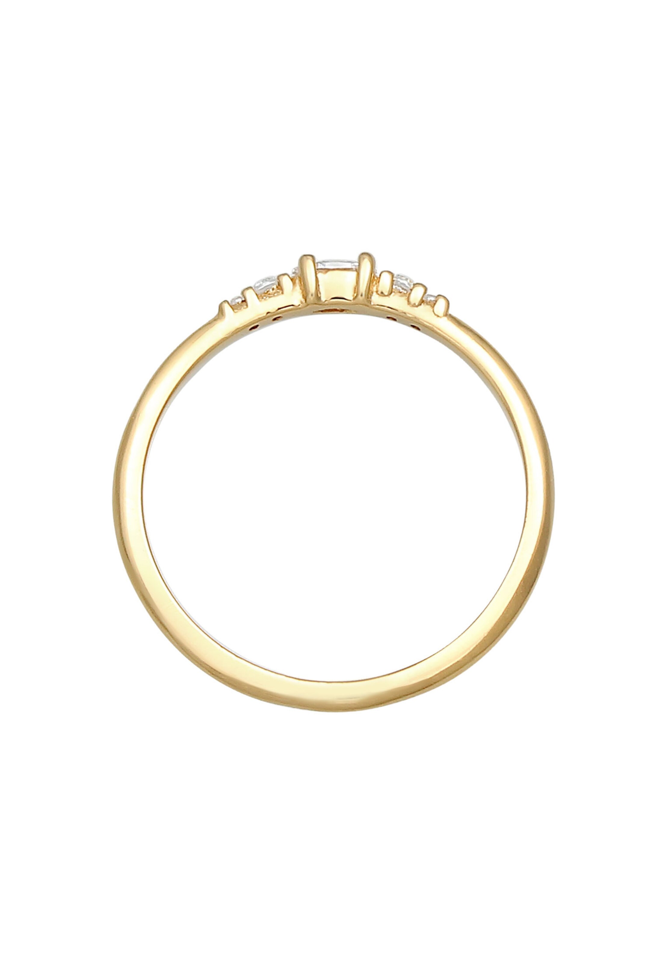 Frauen Schmuck ELLI Ring Kristall Ring, Verlobungsring in Gold - EM03588