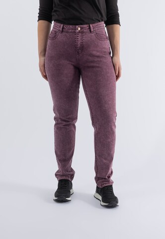 October Slim fit Pants in Purple: front