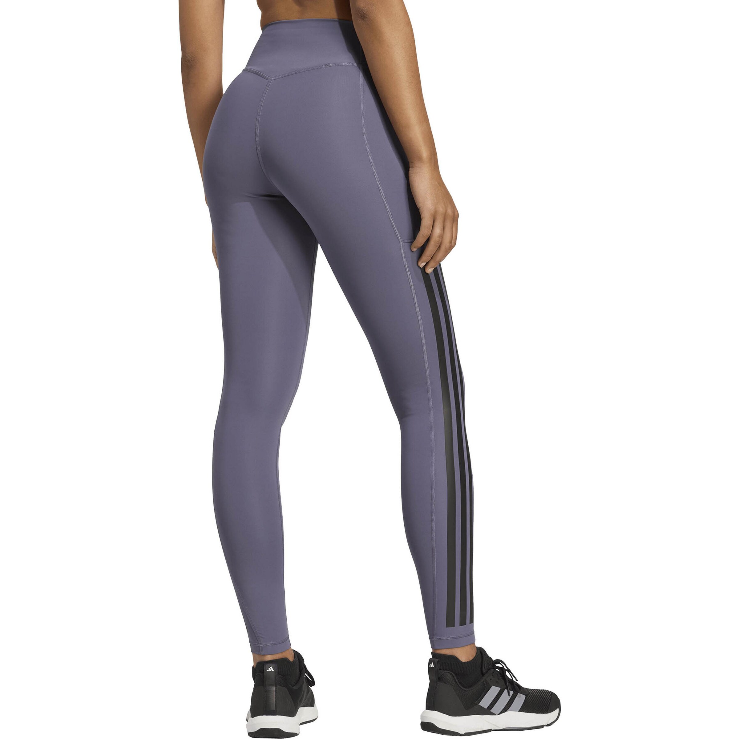ADIDAS PERFORMANCE Skinny Workout Pants 'Optime' in Purple