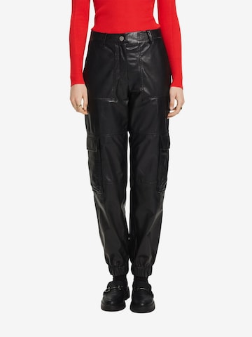 ESPRIT Tapered Cargo Pants in Black: front
