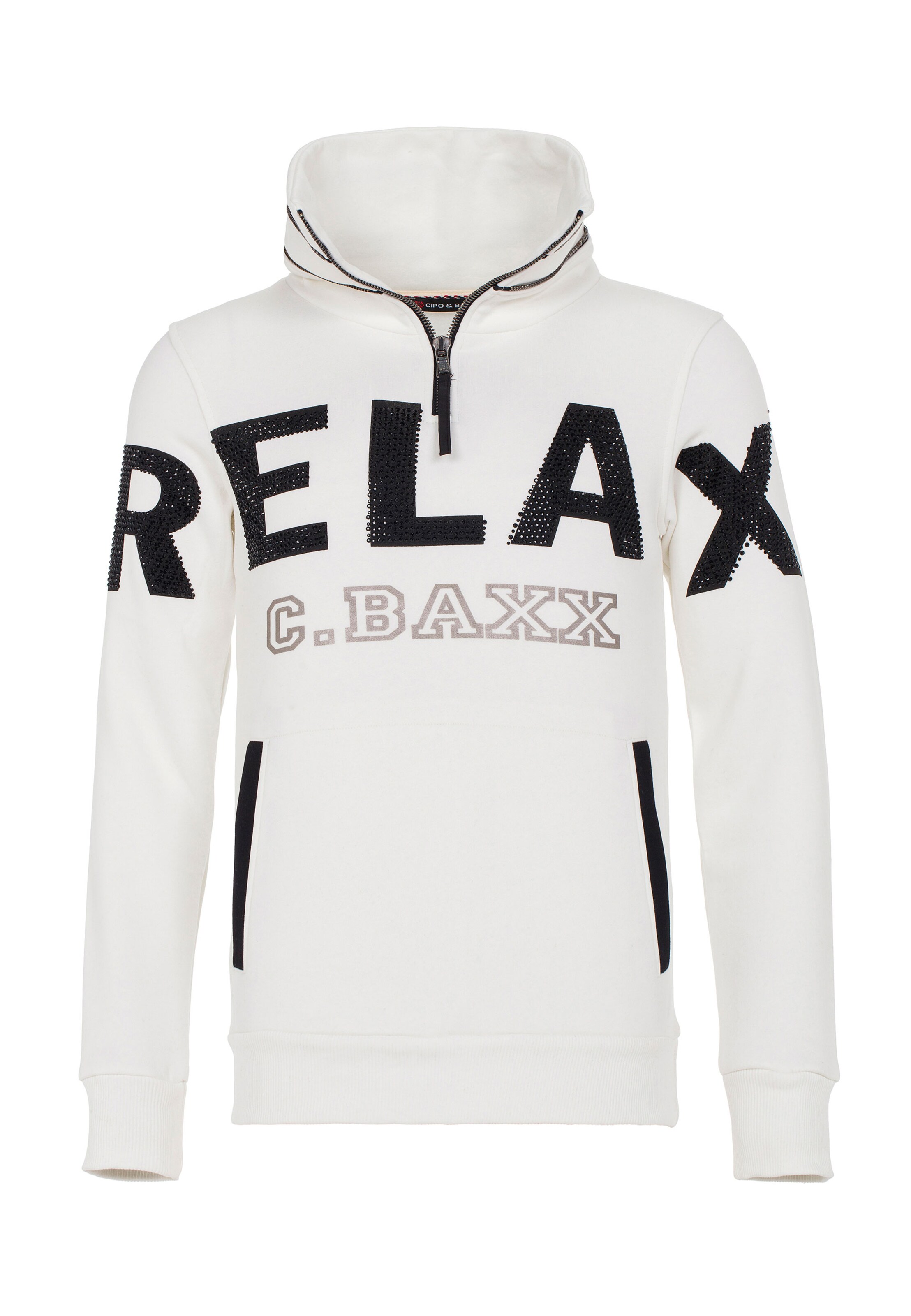 CIPO & BAXX Sweatshirt in Wit: voorkant