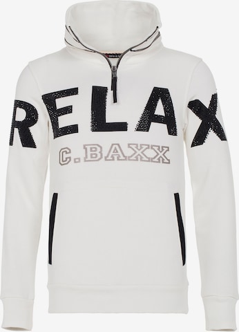 CIPO & BAXX Sweatshirt in Wit: voorkant