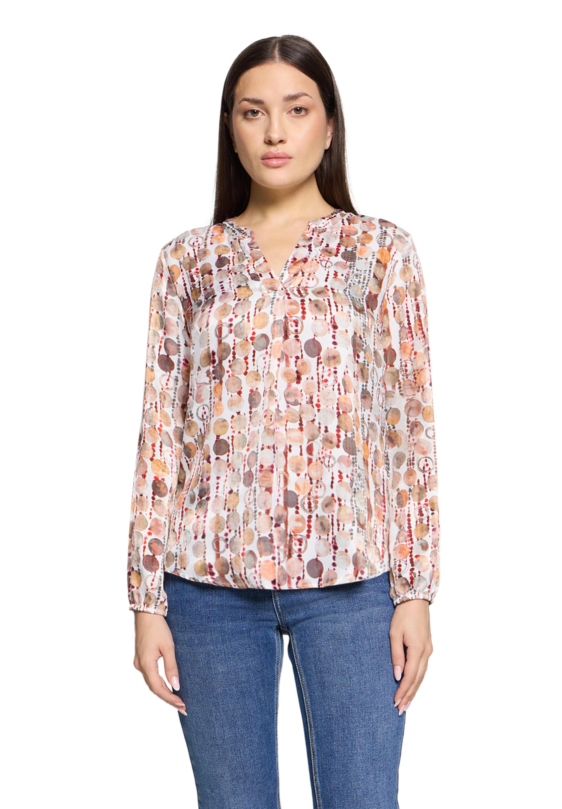 Cartoon Blouse in Brown: front