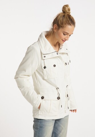 DreiMaster Vintage Winterjas in Wit: voorkant
