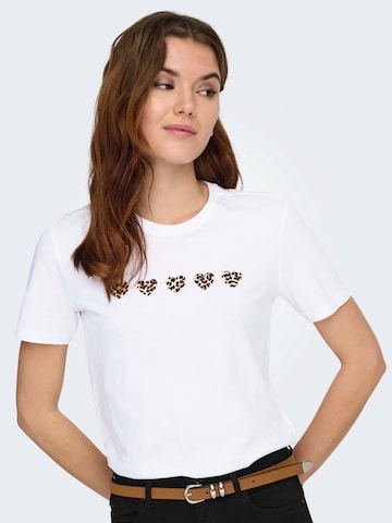ONLY T-Shirt 'ONLMIA' in Weiß
