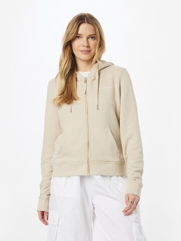 TOMMY HILFIGER Sweat jacket in Beige: front