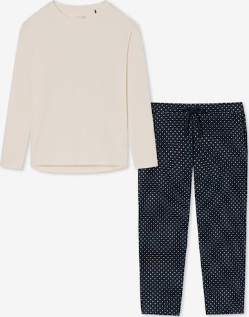 SCHIESSER Pajama 'Organic Cotton' in White: front