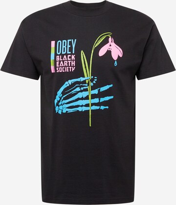 Obey Shirt 'BLACK EARTH SOCIETY' in Black: front