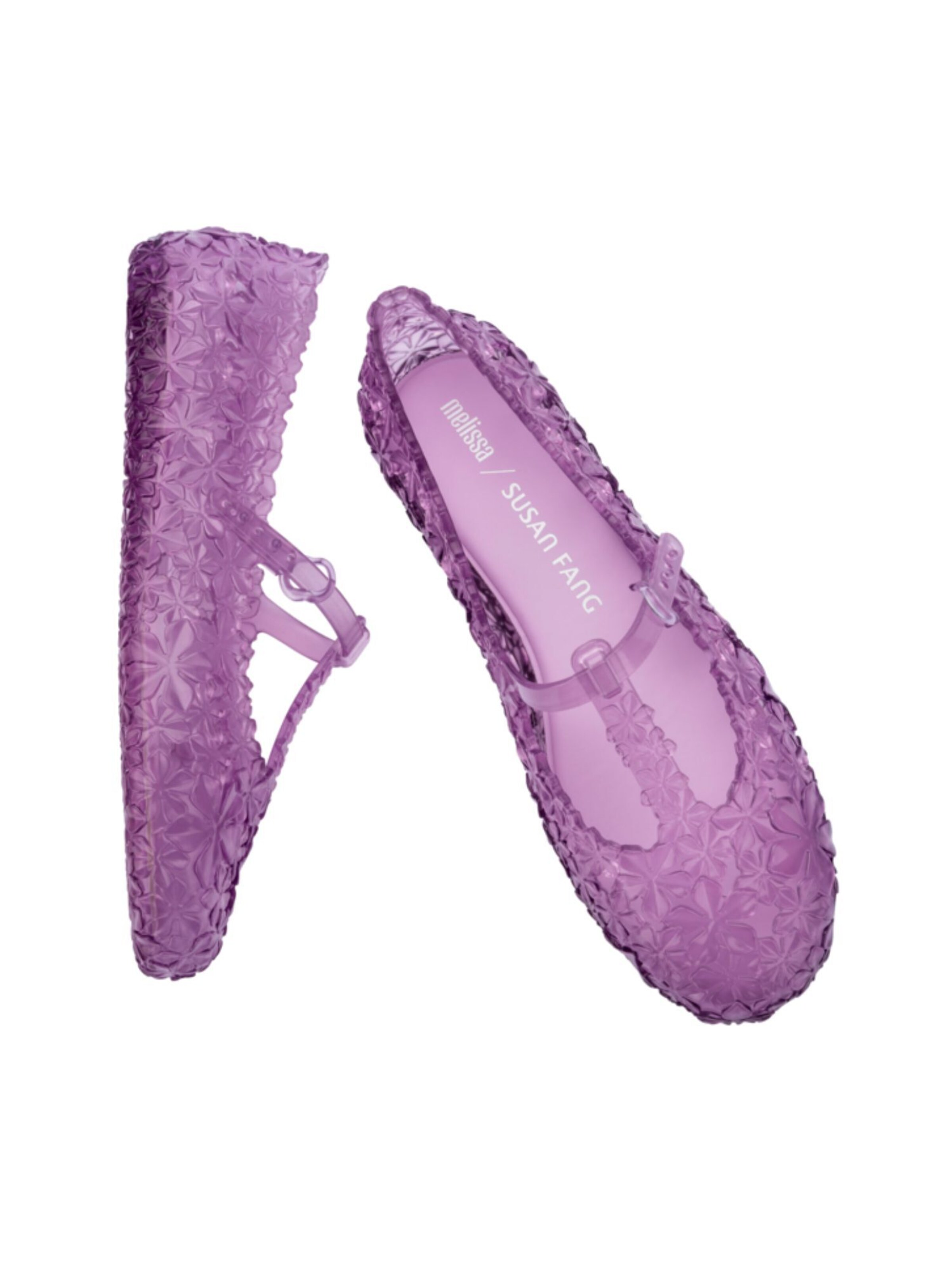 MELISSA Ballerina met riempjes 'Melissa Daphnis x Susan Fang' in Lila