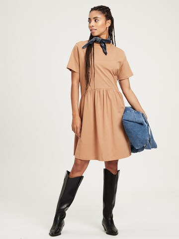 Cross Jeans Dress ' 92202 ' in Brown