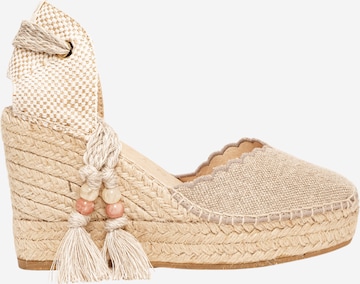 Sandales 'Alpargata Cuña 10 cm' Alhamas en gris : devant