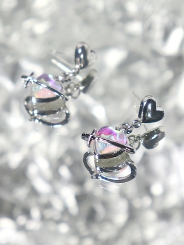 Nightini Earrings 'TROPFENHERZ' in Silver