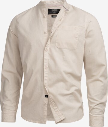 INDICODE JEANS Overhemd ' INRaffi ' in Beige: voorkant