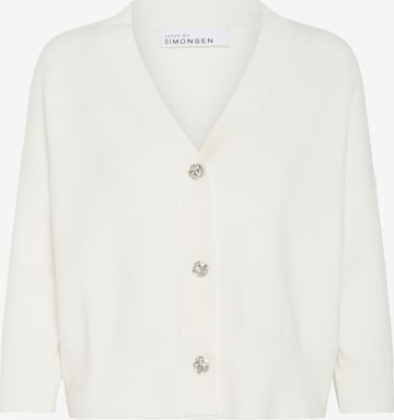 KAREN BY SIMONSEN Gebreid vest 'Antonella' in Wit: voorkant